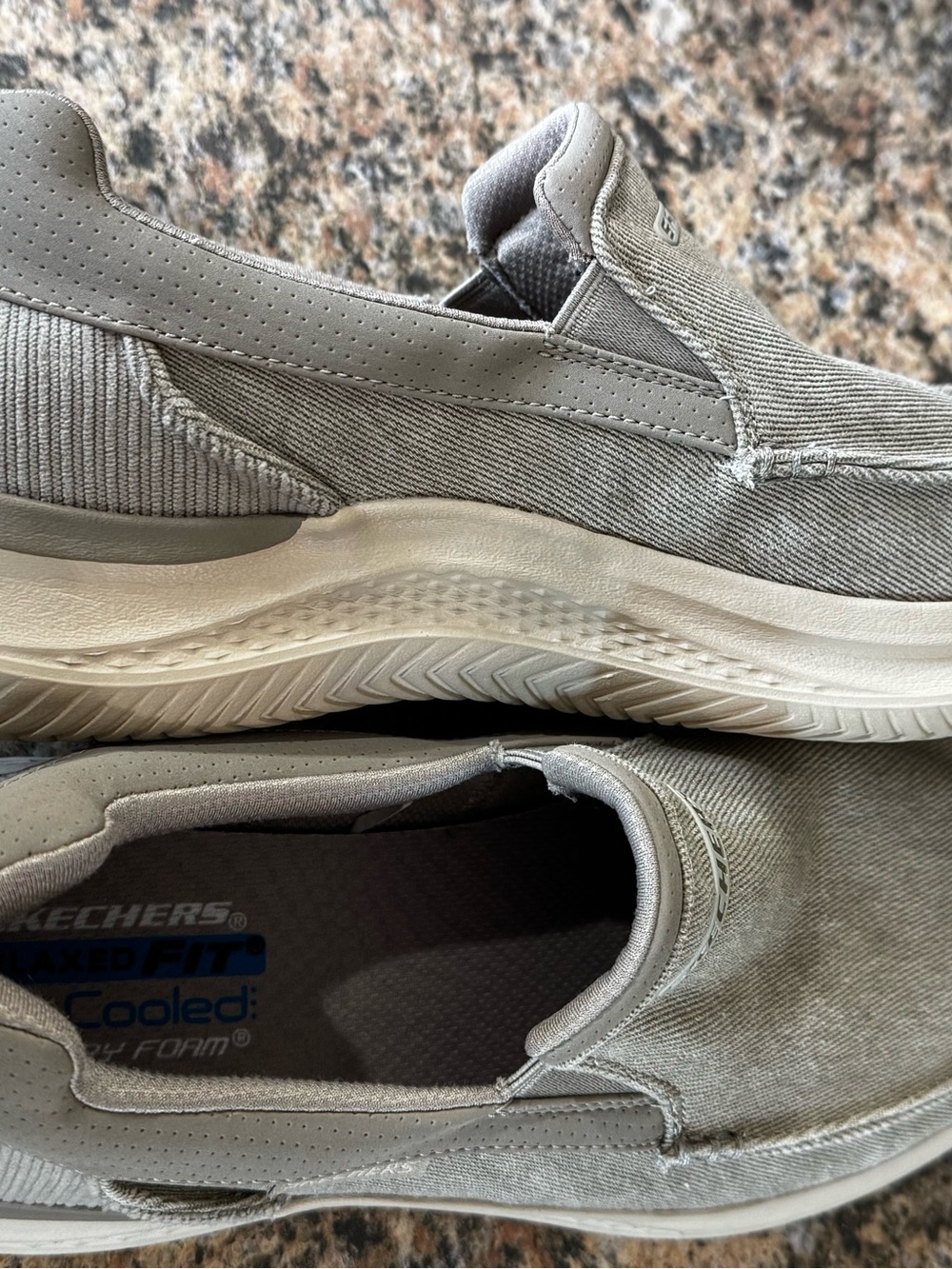 Skechers Hasting Marco Men's Size 9 Gray/white Slip On Sneakers Loafer Shoes - Picture 7 of 10
